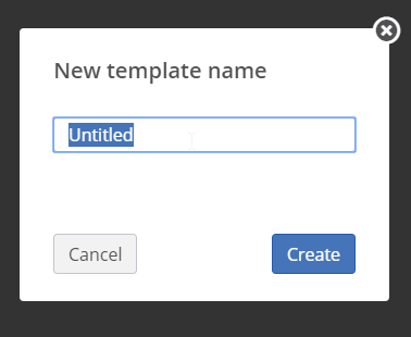 Input template name