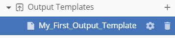 Output template created